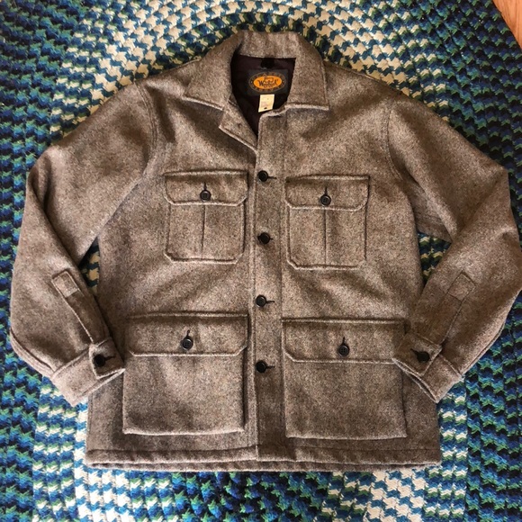 Unlined Wool Mens Coat 
